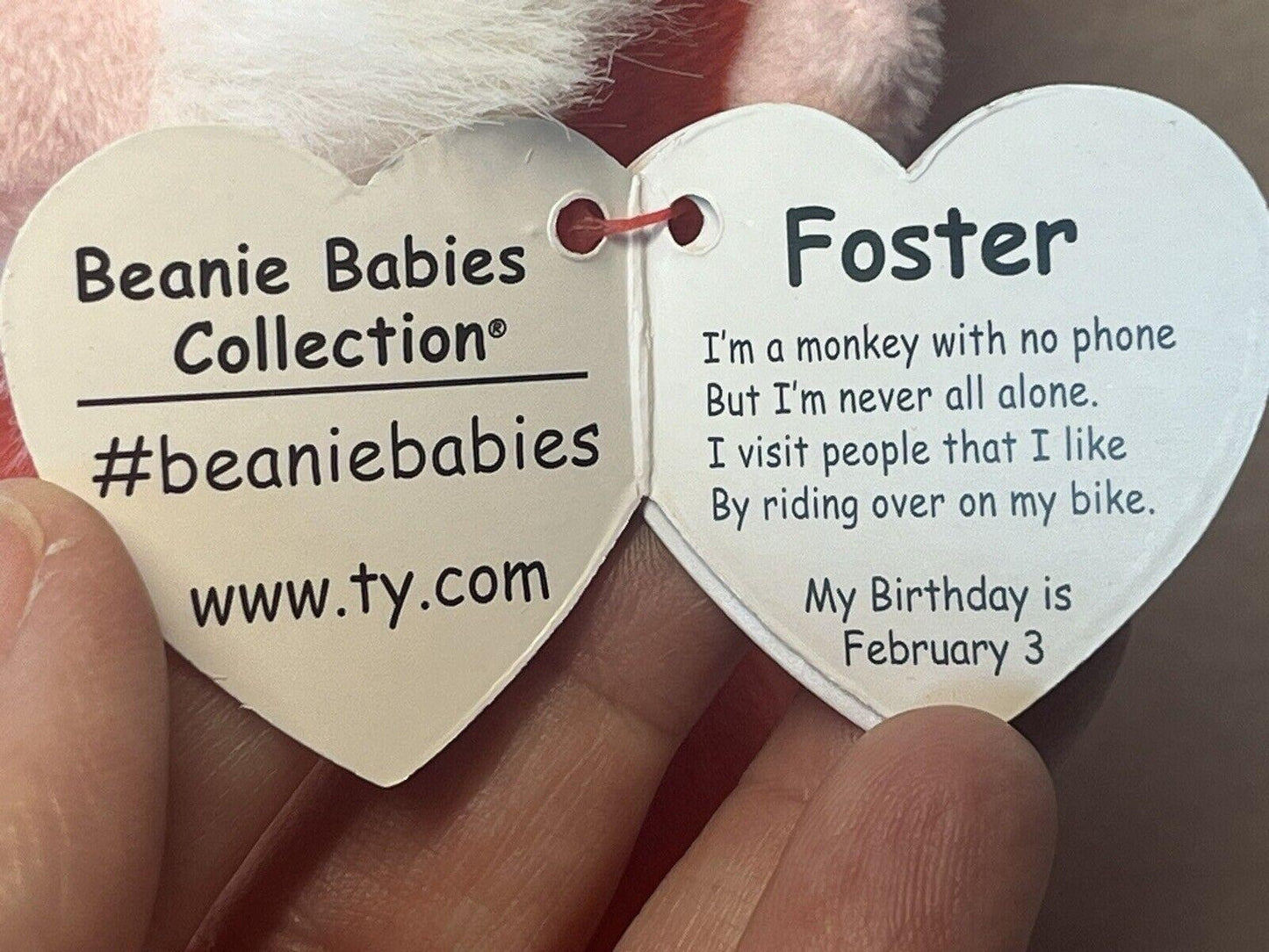 Ty Beanie Baby - Foster the Monkey – 30th Anniversary - Stuffed Animal