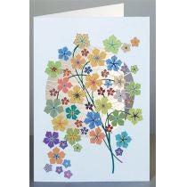 LASER CUT CARD-YELLOW FLOWERS