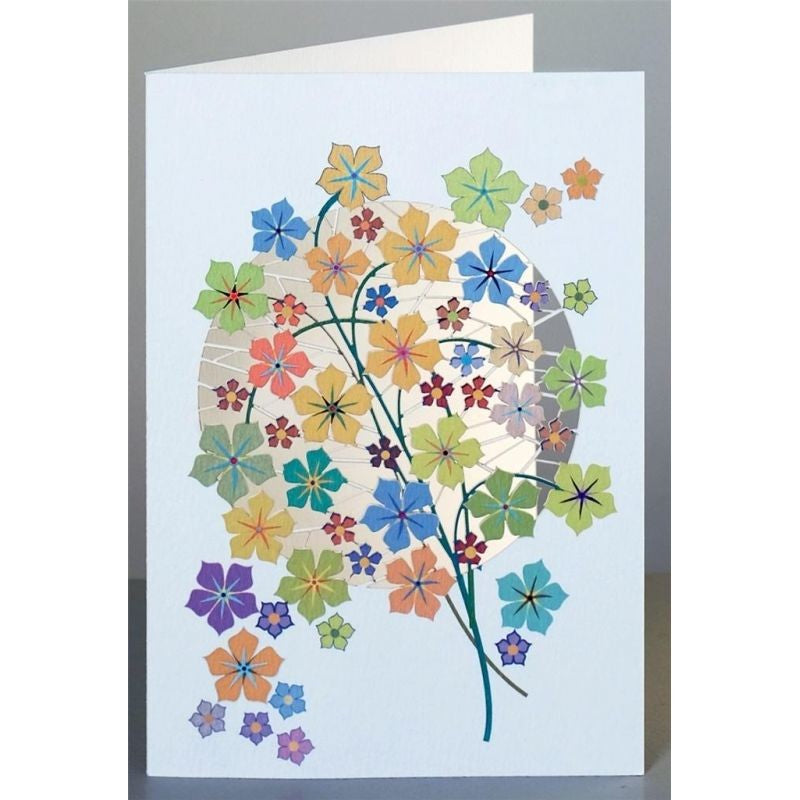 LASER CUT CARD-YELLOW FLOWERS