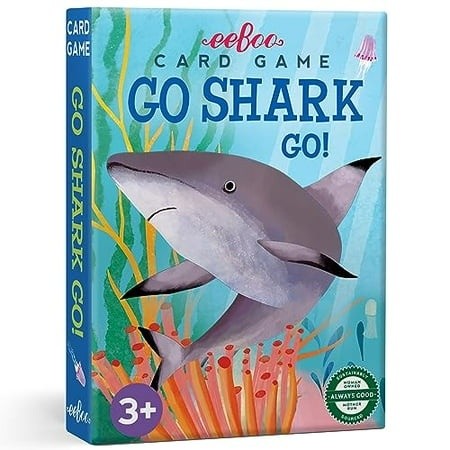 EeBoo Go Shark Go! Playing Card Game - Adaptation to the Classic Card Game  Kids & Family  Preschool Game  Ages 3+
