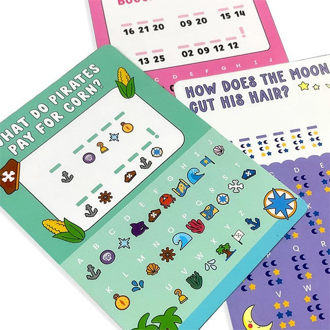 Joke Decoder Activity Cards  - Brainteasers for Ages 6 to 11 - Fat Brain Toys